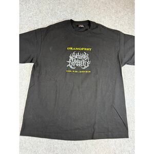 Dranofest Shirt Mens Black Graphic Punk Skate Los Angeles 2022 Concert Tee XL